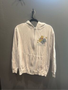 Disney White Hoodie with Black Logo Accent